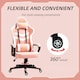 image 5 of Vinsetto Racing Gaming Chair w/ Lumbar Support, Office Gamer Chair, Pink