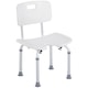 image 1 of HOMCOM Adjustable Aluminum Shower Bath Stool Spa Chair w/ Non-Slip Feet, Handle