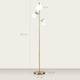 image 5 of HOMCOM 3-Light Tree Floor Lamps for Living Room, Modern Standing Lamp for Bedroom with Globe Lampshade, 3000K/4000K/6000K Colour Temperatures, Steel Base, Gold Tone | Gold