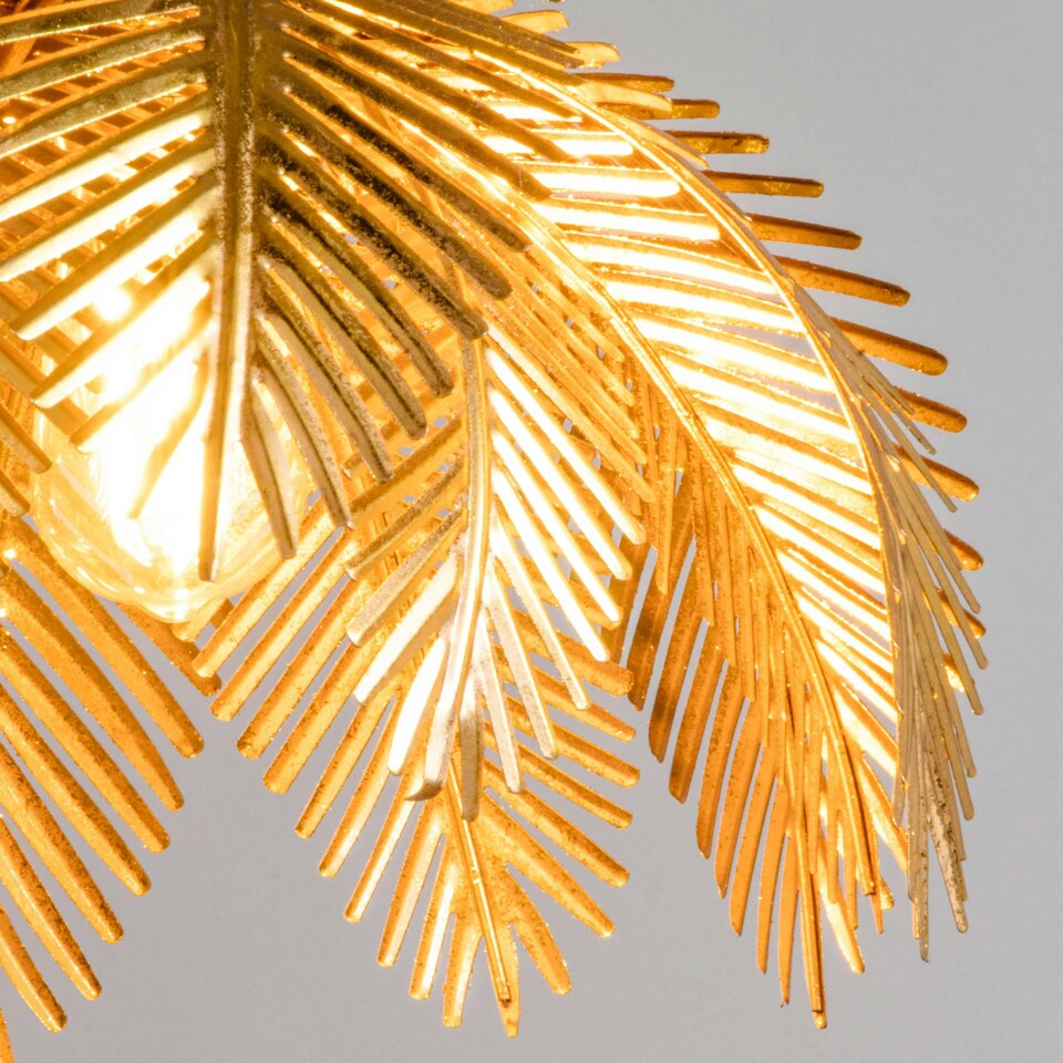 image 1 of BHS Brookby Palm Pendant, Satin Brass