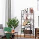 image 2 of HOMCOM 4-Tier Minimalistic Ladder Shelf Unit Steel Frame Display Storage