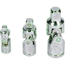 Universal Joint UJ"™s Wobble Angle Socket Set 3pc 1/4" 3/8" and 1/2" Drive