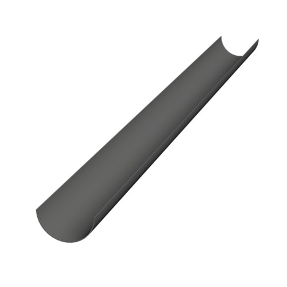 image 1 of FloPlast 170mm XtraFlo Industrial Half-Round Gutter Kit 20m - Stopend Outlet - Grey