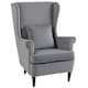 image 9 of HOMCOM Wingback Chair, Modern Accent Chair for Living Room Bedroom Green