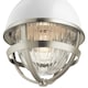 image 2 of Kichler Tollis Globe Pendant Ceiling Light Brushed Nickel & White