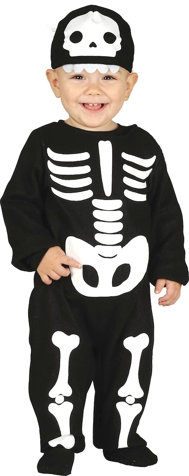 image 1 of Fancy Dress Child Cute Skeleton Black - 18-24 m