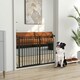 image 7 of PawHut Dog Gate Wide Stair Gate w/ Door Pressure Fit, 75-115W cm, Black