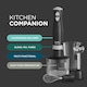 image 4 of DMD 5-In-1 Immersion Hand Blender Set, Fruit & Veg Mini Chopper & Whisk Attachment, Stainless Steel Cutting Edges, Compact Food Processor | Black