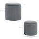 image 7 of HOMCOM Fabric Storage Ottoman with Removable Lid, Set of 2, Light Grey Grey