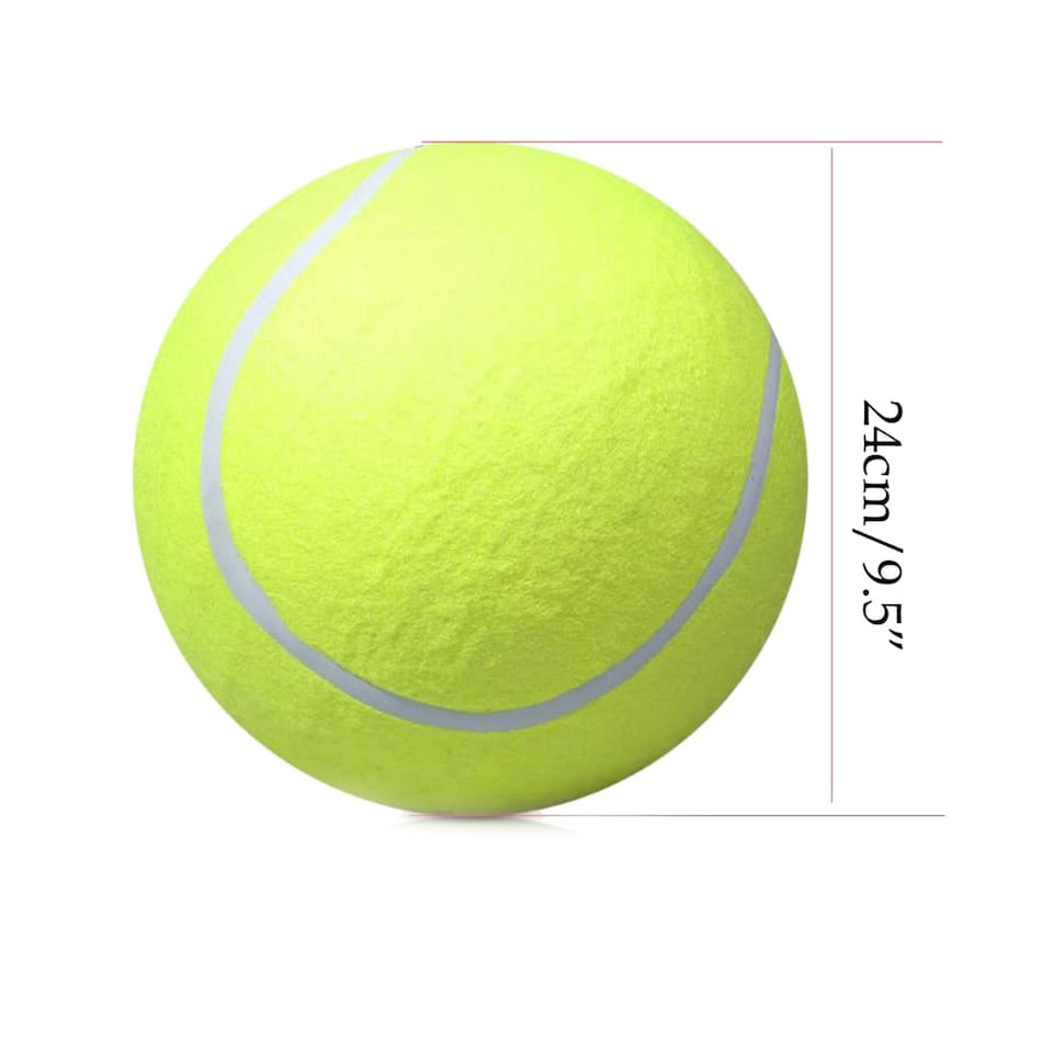 image 1 of The Magic Toy Shop Giant Tennis Ball 24cm Big Outdoor Beach Sports Inflatable Toy