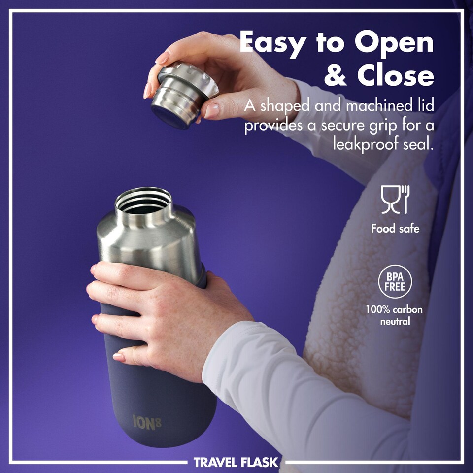 image 1 of Luma Flask & Mug, Vacuum Insulated, 700ml (24oz) | Purple | Purple | One Size