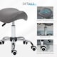 image 6 of HOMCOM Cosmetic Stool 360 Rotate Height Adjustable Salon Massage Spa Chair Hydraulic Rolling Faux Leather Saddle Stool Mobility, Grey