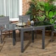 image 2 of Outsunny Extendable Outdoor Dining Table Patio Table with Frame