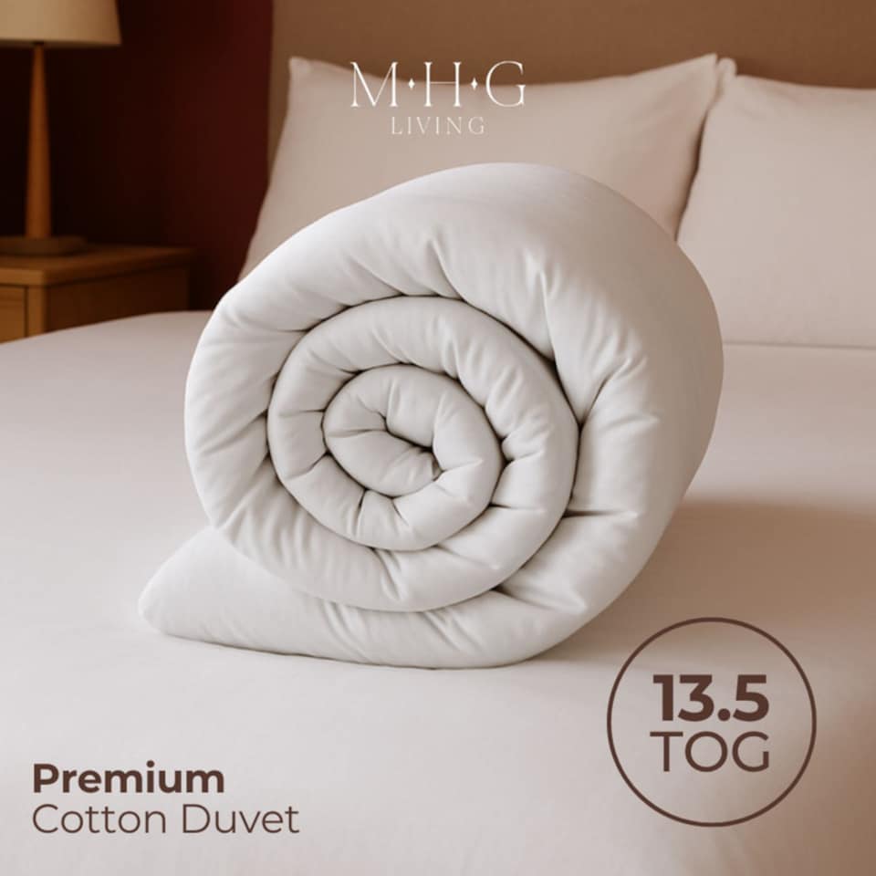 image 1 of MHG Living 100% Cotton 13.5 Tog Winter Duvet-Double
