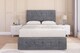 image 1 of Sloomy Cambridge Armour Coniston Divan Bed Base 2 Drawers Left Side With 54 Inch Floor Standing Headboard & 12 Inch Matching Footboard | Grey | Armour | Double | 1