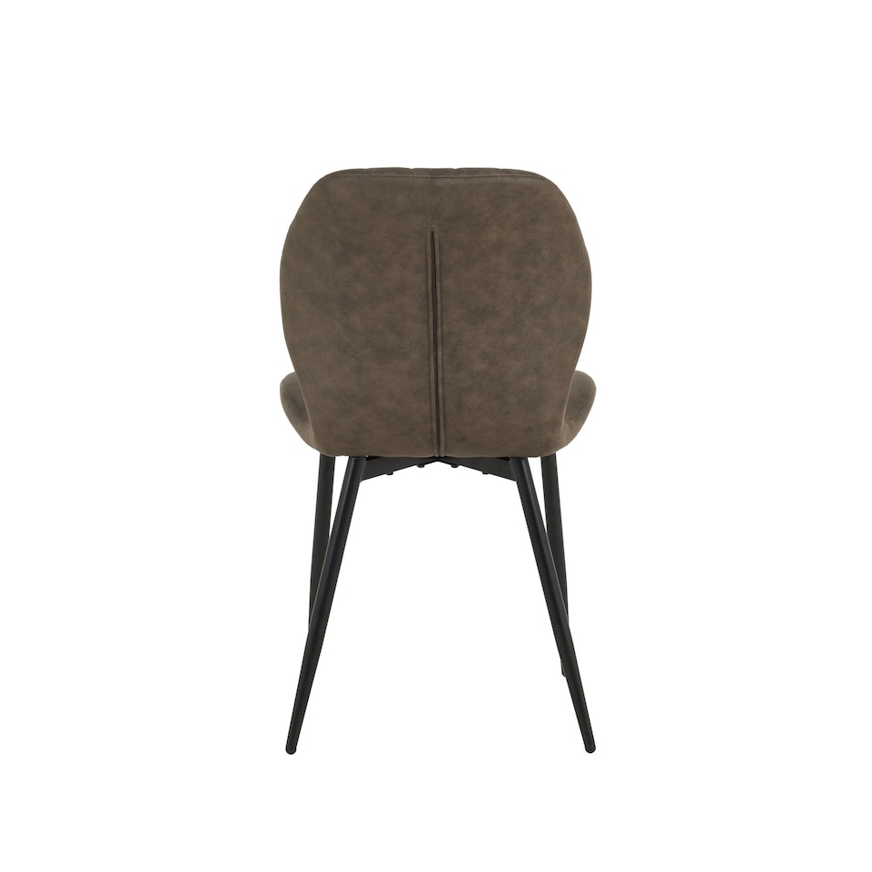 image 1 of New York Dining Table with 4 Jaydn Leather Chairs - Taupe