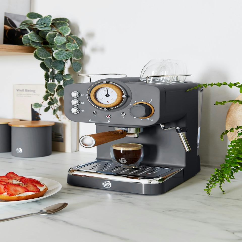 image 1 of Swan SK22110GRYN Pump Espresso Coffee Machine Slate Grey