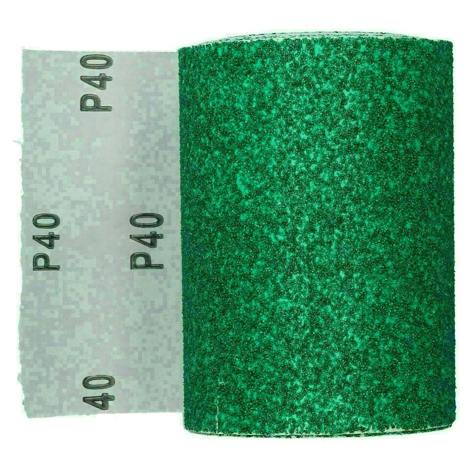 image 1 of Aluminium Oxide 5m x 115mm Sanding Roll Sheet Paper 40 Grit Sandpaper 2 Rolls