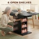 image 5 of HOMCOM Extendable Dining Table for 4-6, Kitchen Table with Shelves