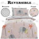 image 5 of VELVETIO Elephant Friends Duvet Cover Set Luxury Kids Reversible Beddings Pink | Double