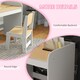 image 6 of ZONEKIZ Kids Desk and Chair Set for Ages 3-6 Years w/ Storage Drawer - White 