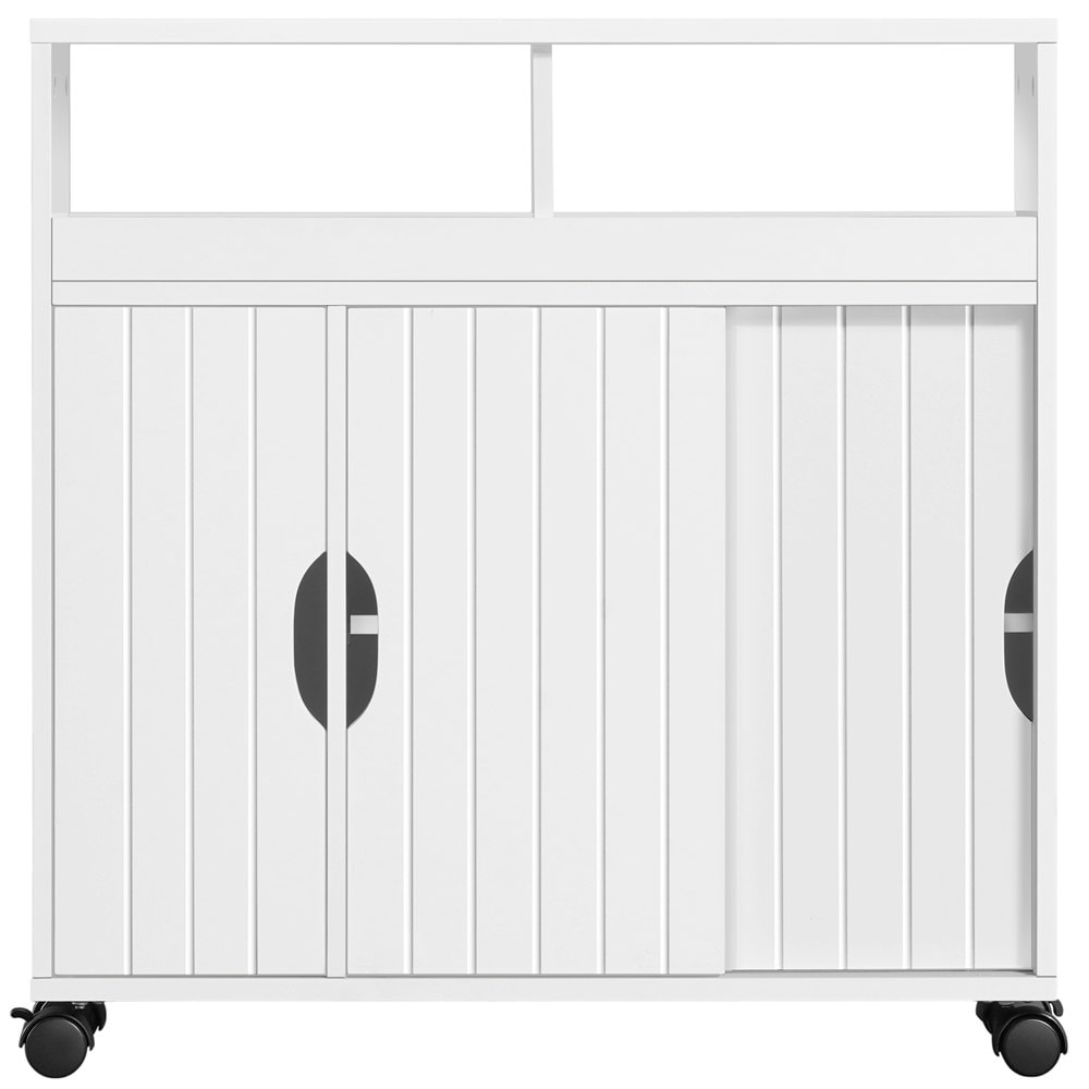 Yaheetech Slim Bathroom Storage Cabinet White | White