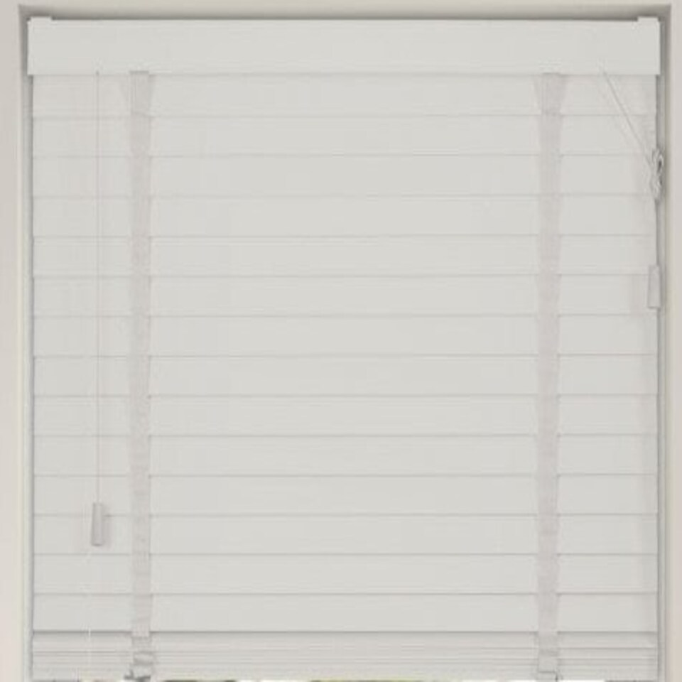 image 1 of 60cm White Venetian Blinds with Tapes (130cm Drop) | White | White