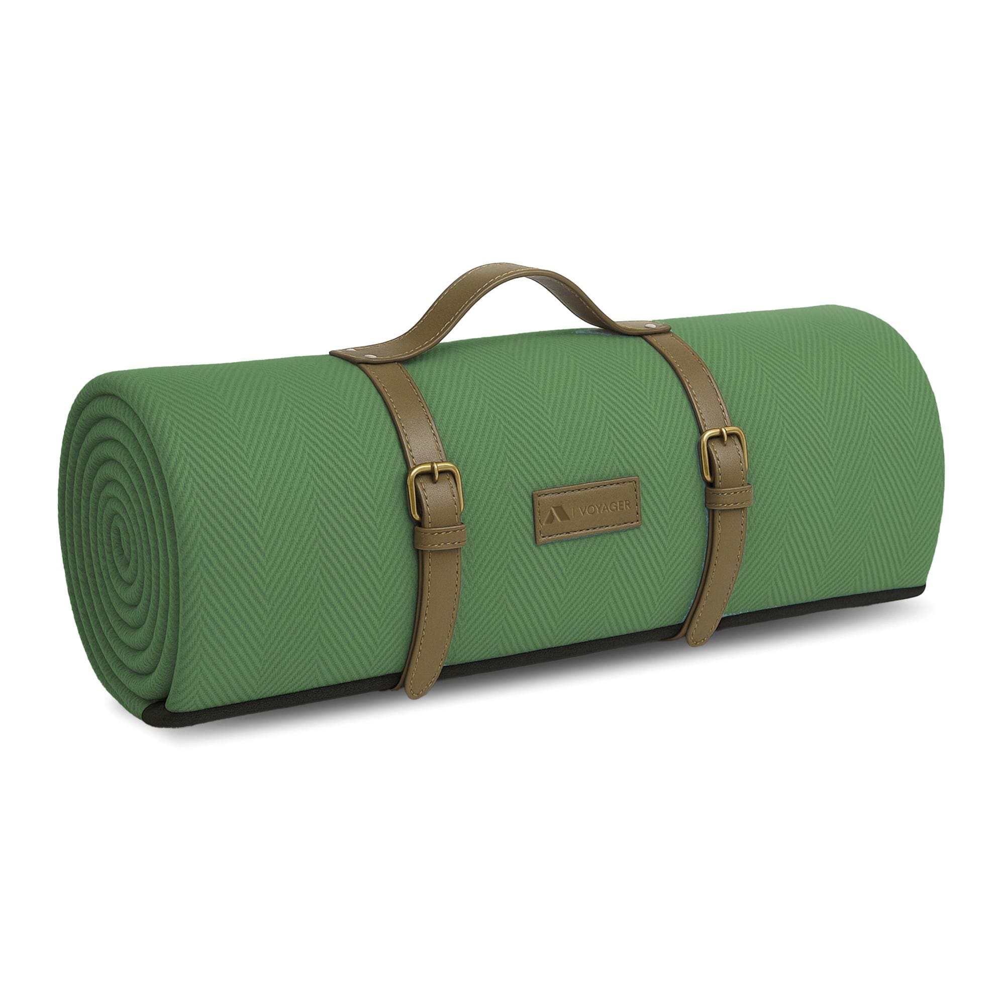Voyager Picnic Blanket Waterproof & Sandproof Mat Foldable with Handle in Green