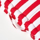 image 4 of Homescapes Cotton Red Thick Stripe Floor Cushion - 50 x 50 cm | Red | 50 x 50 cm