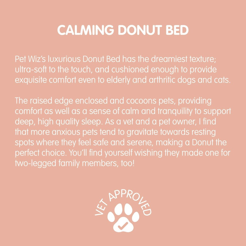 image 1 of Soft Calming Donut Bed - Premium Quality For Dogs & Cats - Coffee / 100cm Brown | L