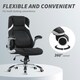 image 8 of Vinsetto Fabric Office Desk Chair w/ Adjustable Height Tilt Function Black | Black | One Size