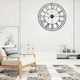 image 5 of Living and Home Metal Roman Numeral Wall Clock -  Large & Black