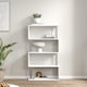 image 8 of HOMCOM S Shape Bookcase, 5 Tiers Bookshelf, Modern Freestanding Storage Shelf for Home Office, Study, Living Room, 80 x 30 x 145cm, White