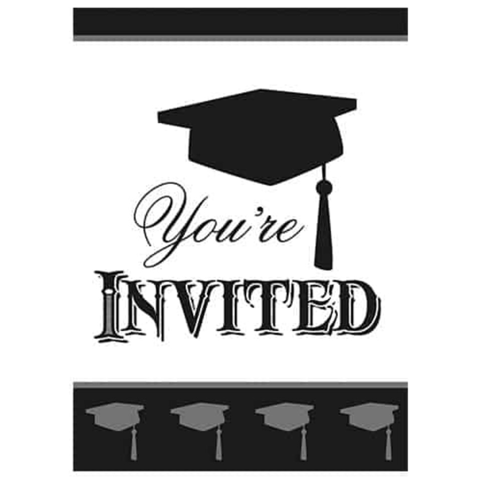 Graduation Invitations with Envelopes - Pack of 8