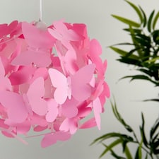 ValueLights Modern Bright Pink Butterfly Girl's Ceiling Pendant Lamp Shade
