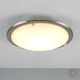 image 3 of ValueLights Cymbal Round Flush Silver Ceiling Light