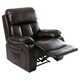 image 4 of Chester Bonded Leather Manual Recliner Chair with Heat And Massage (Brown)