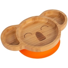 Tiny Dining Children's Bamboo Suction Koala Plate - Orange Orange