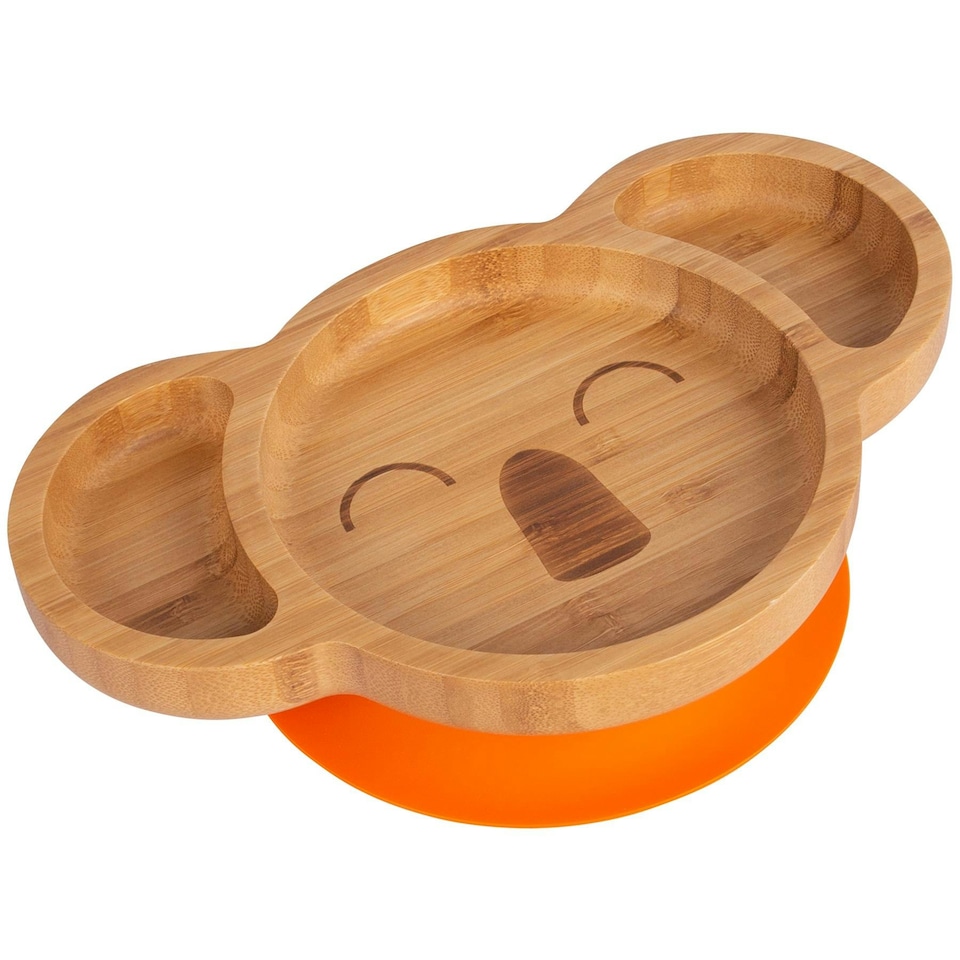 image 1 of Tiny Dining Children's Bamboo Suction Koala Plate - Orange Orange