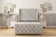 image 1 of Sloomy Luthor Silver Plush Bed Frame With Mattress With 50"  Upholstered Wingback Headboard 6' Super King