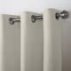 image 4 of Velvet Chenille Eyelet Curtains Ready Made Pair - 142cm x 229cm - Cream
