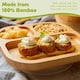 image 4 of Tiny Dining Bamboo Segmented Baby Weaning Plate & Fork Set - Green