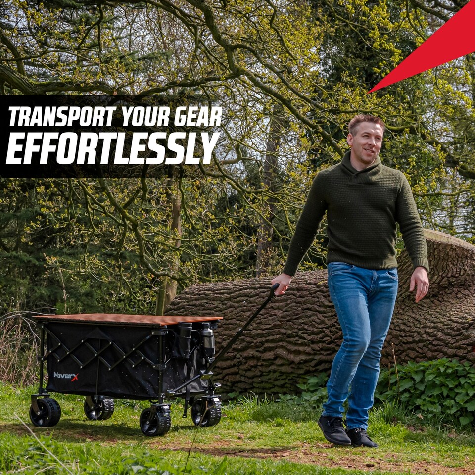 image 1 of MoverX 200L Folding Camping Table Trolley, Festival Wagon, Family Cart, Outdoor, Beach