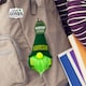 image 2 of Pre-personalised Lucky Gonk Mascot Keyring For Bag Or Backpack - Harrison - 136 Names and Themes Available | Green