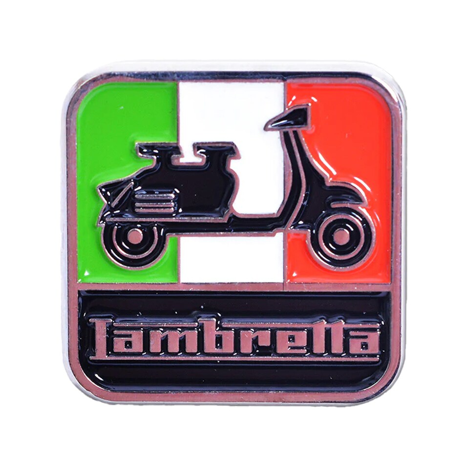 Lambretta Italian Scooter Badge | Red | Red/Green | 1