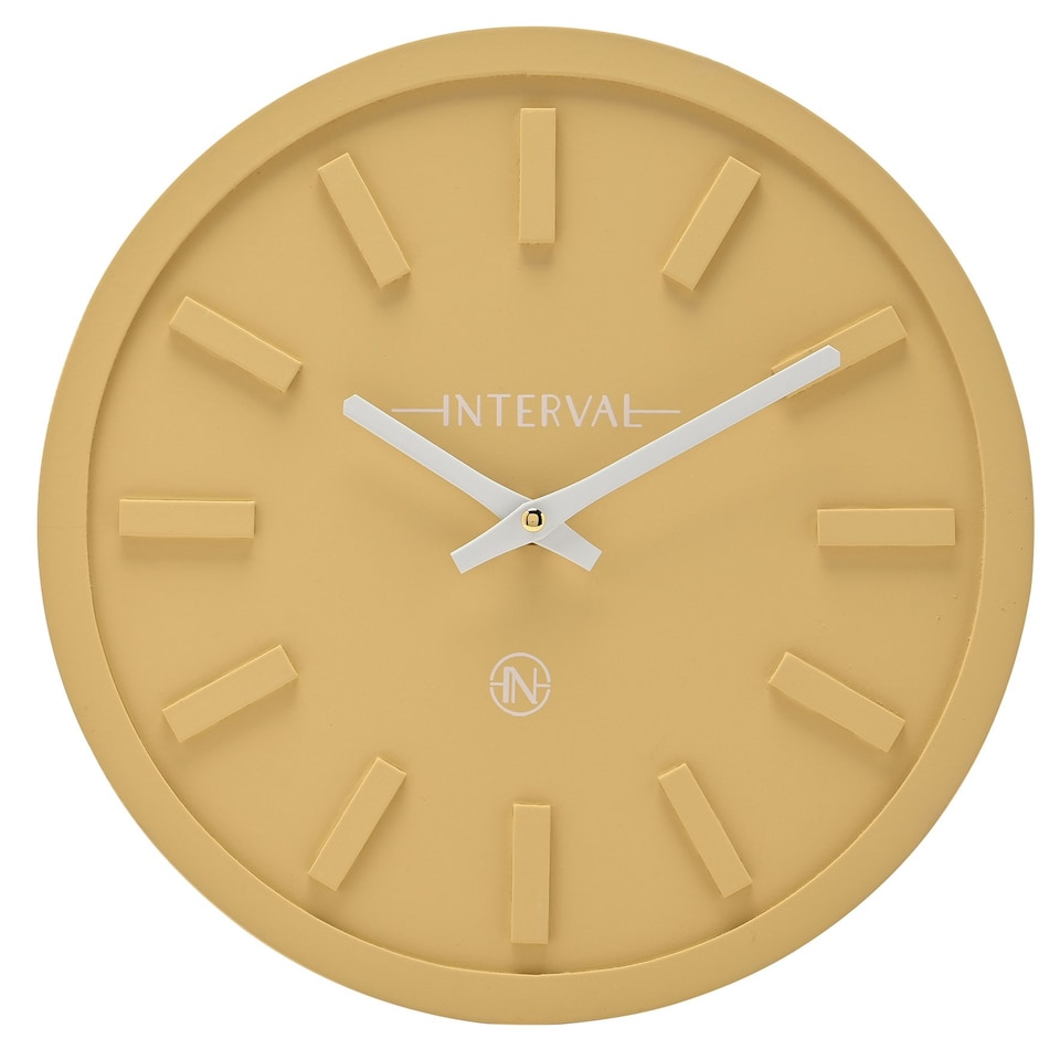 image 1 of Interval Minimalist Wall Clock 30cm - Yellow Yellow