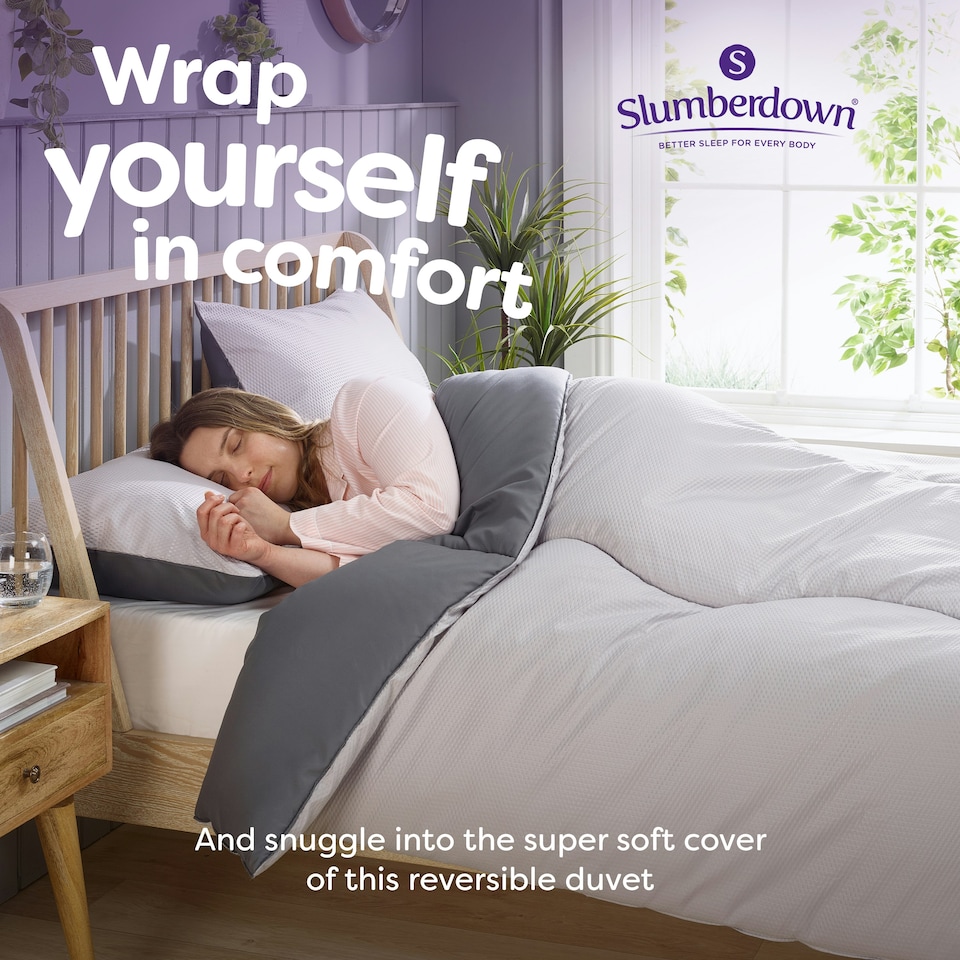 image 1 of Coverless Comfort 4.5 Tog Duvet, Single | Grey