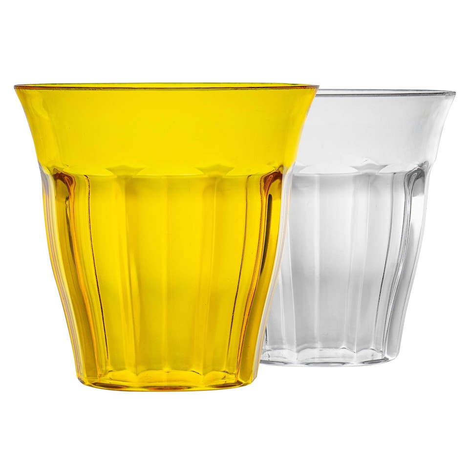 image 1 of Rink Drink Coloured Plastic Tumblers - 250ml - 6 Colours - Pack of 12 | Multi | Multicolour