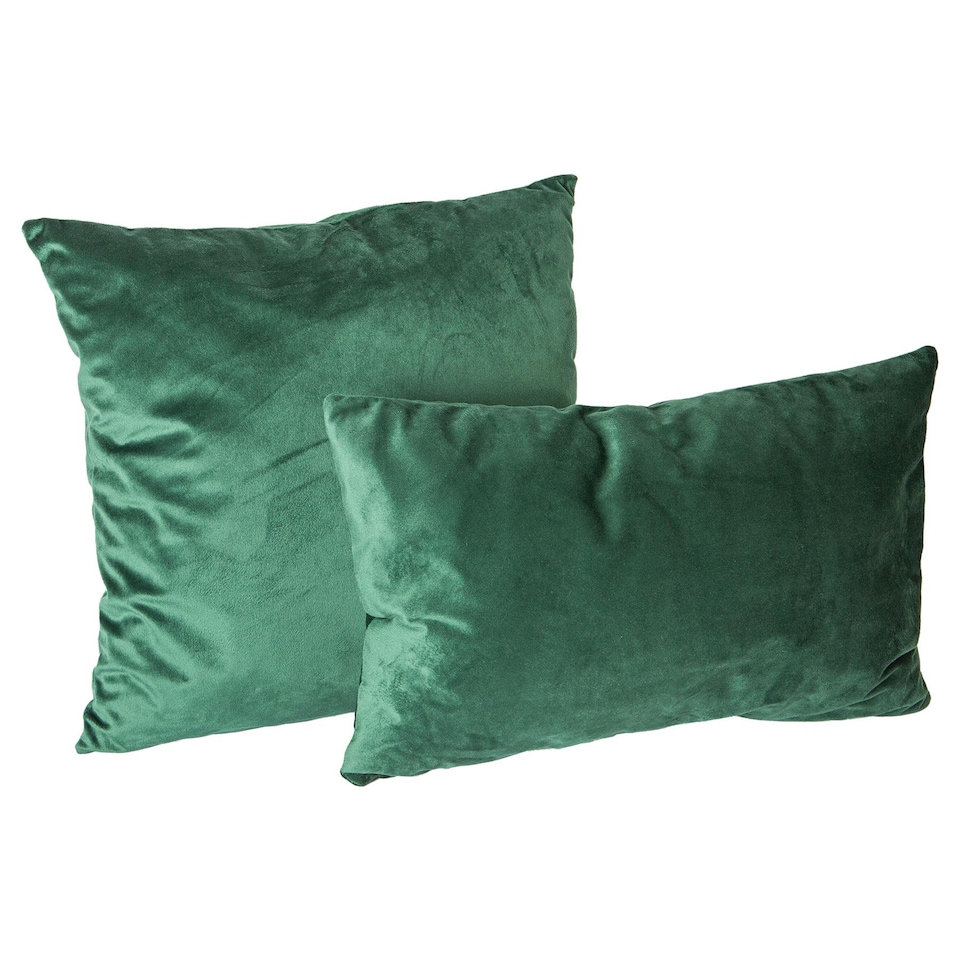image 1 of Nicola Spring Square Velvet Cushions - 55cm x 55cm - Green - Pack of 6 | Green | Green