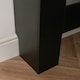 image 7 of OHS Horizontal Slatted MDF Modern Grill Shelf Cabinet Radiator Cover, Medium - Black